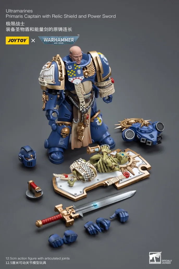 Ultramarines Primaris Captain with Relic Shield and Power Sword